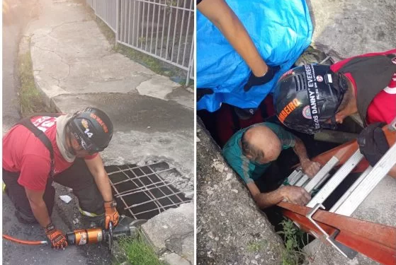 O homem teria caído no local durante uma forte chuva. Foto: Reprodução