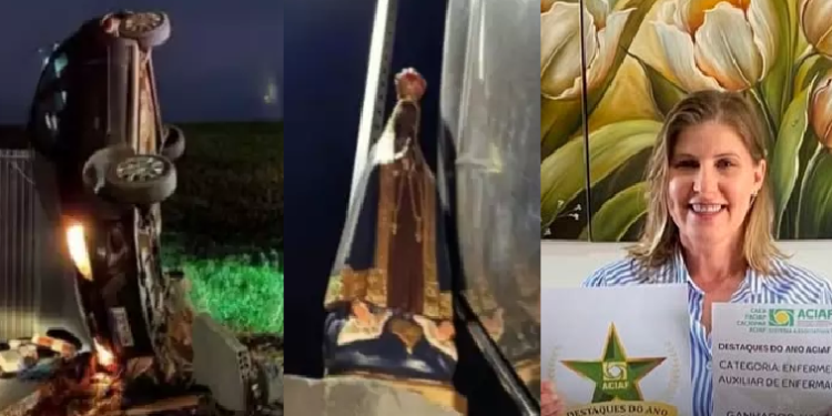 O acidente ocorreu quando ela tentou desviar de um veículo que vinha em alta velocidade em sua direção. Foto: Reprodução