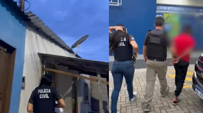 O homem foi preso na na comunidade Fazendinha, bairro Cidade Nova, Zona Norte da capital. Foto: Reprodução