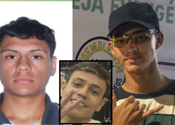 A vítima (foto no meio) se relacionava com uma menina que já tinha um namorado e que não sabia da traição. Foto: Reprodução