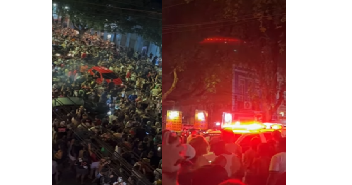 A Polícia Militar teve que ser acionada para o local. Foto: Reprodução