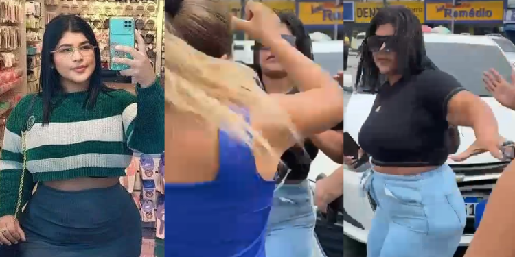 A suspeita, flagrada por câmeras, chegou estressada na delegacia. Foto: Reprodução