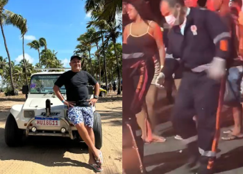 Testemunhas afirmam que policiais impediram a filmagem do local e agiram de forma coercitiva. Foto: Reprodução