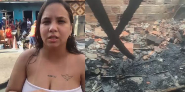 Vídeo: Neta pede ajuda após casa do avô pegar fogo e ser totalmente destruída
