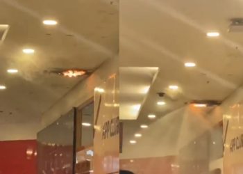 Vídeo: Princípio de incêndio atinge teto do Shopping Ponta Negra e assusta clientes