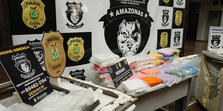Os entorpecentes teriam como destino o estado do Pará. Foto:Erlon Rodrigues/PC-AM