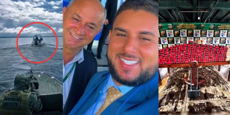 Lancha de Frederico Júnior, ex-prefeito de Novo Airão, e do filho é apreendida com 193 tabletes de dr0g4s no Rio Negro