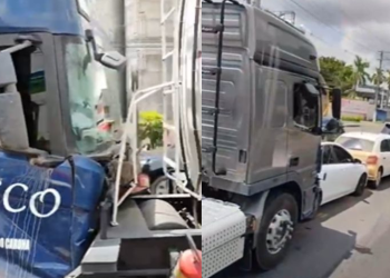 A colisão ocorreu no sentido Centro-Bairro. Foto: Reprodução