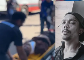 A colisão ocorreu na rua Cel. Jorge Teixeira, no bairro Israel, envolvendo duas motocicletas. Foto: Reprodução