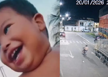 A polícia apreendeu a motocicleta e a arma utilizadas no crime. Foto: Reprodução