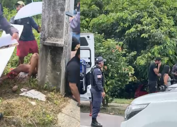 O condutor, que saiu ileso, foi detido no local. Foto: Reprodução