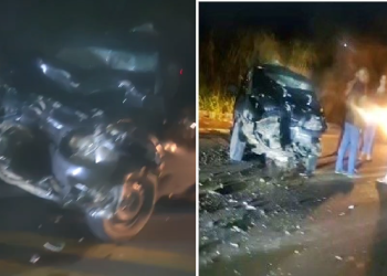 A colisão aconteceu por volta das 21h, no quilômetro 2 da rodovia. Foto: Reprodução