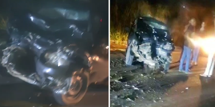 A colisão aconteceu por volta das 21h, no quilômetro 2 da rodovia. Foto: Reprodução