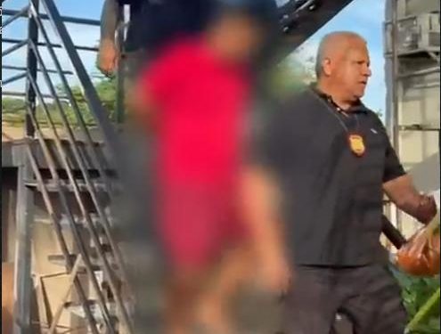 A prisão foi efetuada na rua Monte Sião, bairro Nova Cidade, Zona Norte. Foto: Reprodução