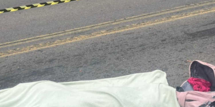 Com o impacto, a mulher faleceu ainda no local. Foto: Reprodução