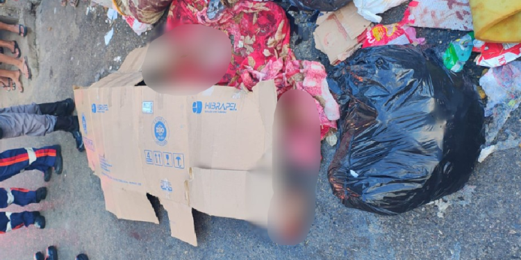 O corpo estava envolto em um lençol. Foto: Reprodução