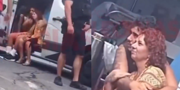 O ex-BBB foi levado de ambulância. Foto: Reprodução