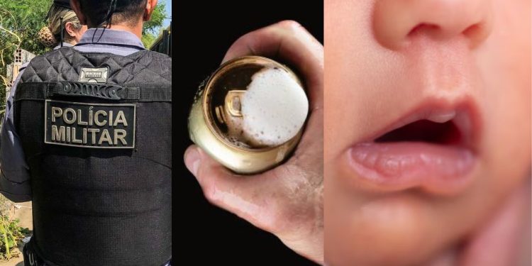 Mãe é presa após dar cerveja para bebê de 3 meses em via pública no São José 2