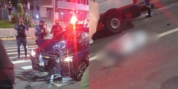 Mulher m0rr3 após c0lisã0 entre moto e carro na avenida Constantino Nery
