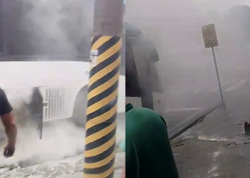 O incidente ocorreu nas imediações do Terminal 1, no Centro de Manaus. Foto: Reprodução