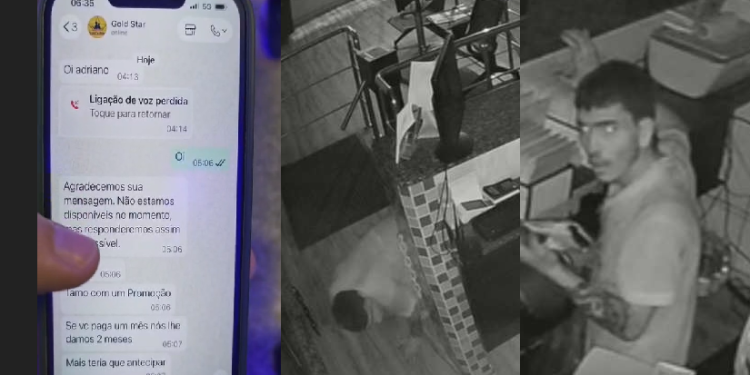 O ladrã0 foi identificado como como José Augusto Sampaio Xavier, mas ele ainda não foi pr3s0. Foto: Reprodução