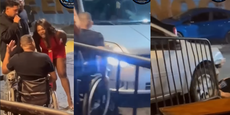 O cr1me ocorreu por volta das 4h, na saída de um bar, na frente de várias pessoas. Foto: Reprodução