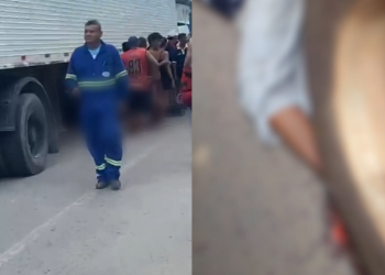 O acidente ocorreu próximo ao porto da Ceasa. Foto: Reprodução