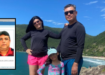 As vítimas, o pai, a esposa e a filha estavam num ponto de ônibus. Foto: Reprodução