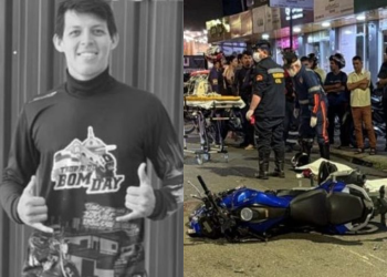 Paulo conduzia uma Honda CG 160 de cor preta quando colidiu com uma Yamaha Fazer. Foto: Reprodução