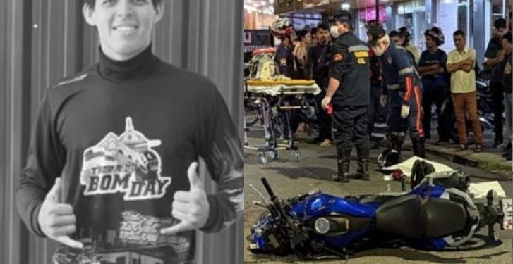 Paulo conduzia uma Honda CG 160 de cor preta quando colidiu com uma Yamaha Fazer. Foto: Reprodução