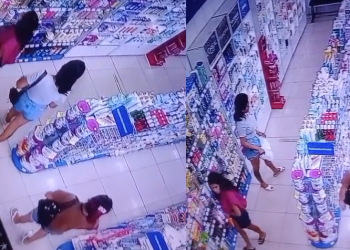 O crime aconteceu na noite de quinta-feira (19) e causou prejuízo superior a R$ 200 ao estabelecimento. Foto: Reprodução