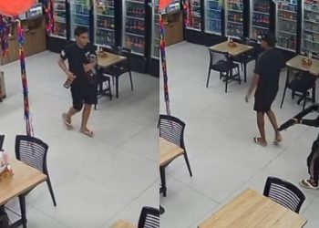 Vídeo: Trio finge ser cliente e ass4lta conveniência no Tarumã durante a madrugada