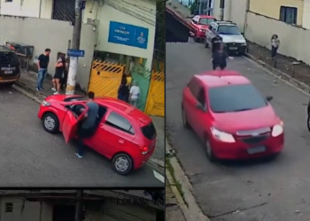 A ocorrência mobilizou a Polícia Militar, que localizou o automóvel e resgatou o menino. Foto: Reprodução