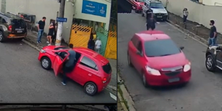 A ocorrência mobilizou a Polícia Militar, que localizou o automóvel e resgatou o menino. Foto: Reprodução