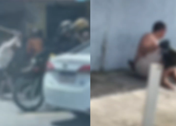 A ação aconteceu por volta do meio-dia e mobilizou dezenas de pessoas que estavam nas proximidades. Foto: Reprodução