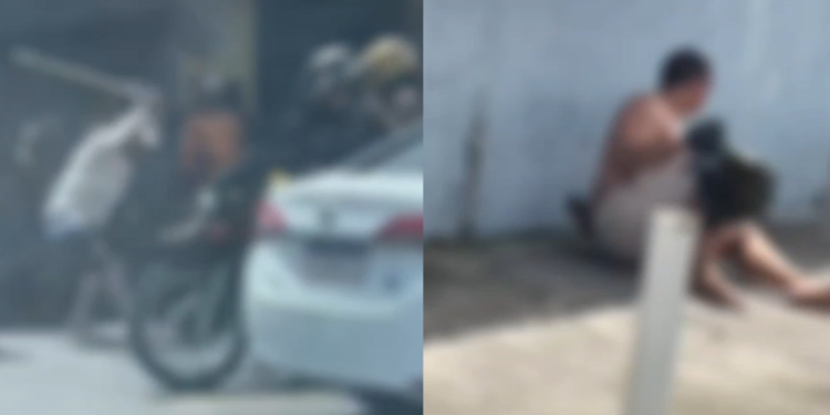 A ação aconteceu por volta do meio-dia e mobilizou dezenas de pessoas que estavam nas proximidades. Foto: Reprodução