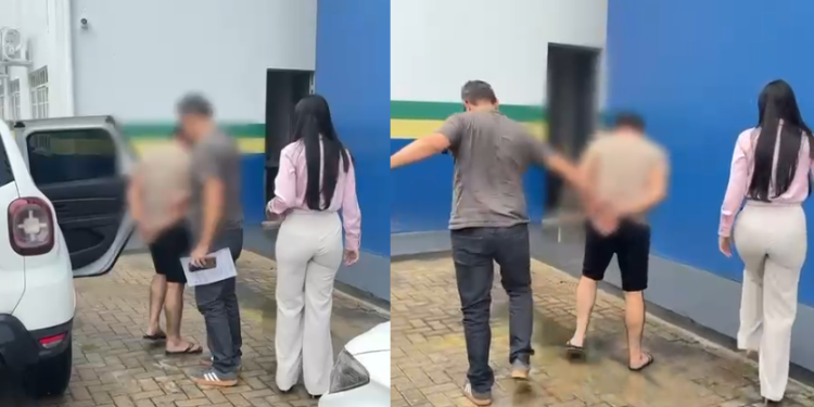 O homem ainda ameaçava as vítimas. Foto: Reprodução