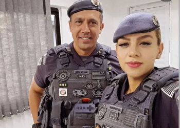 Os registros mostram a movimentação do tenente-coronel Geraldo Leite Rosa Neto, da Polícia Militar, após o disparo. Foto: Reprodução