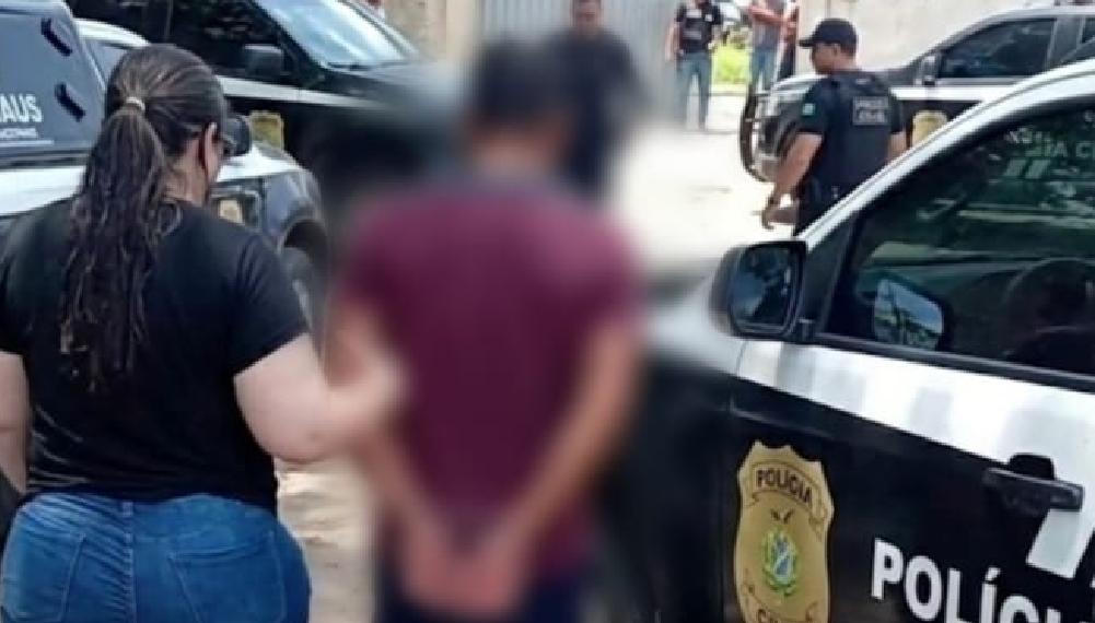 Após a captura, o homem foi levado à sede da DECAP. Foto: Reprodução