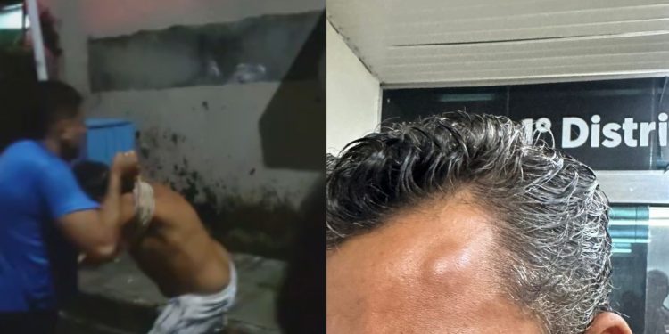 Vídeo: Músico é agredido por dois irmãos após discussão por lixo em rua de Manaus