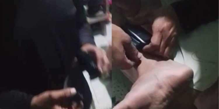 Vídeo: Monitorado pela Justiça, homem destrói tornozeleira e faz sarro durante gravação