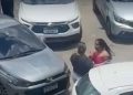 Veja: Após discussão no colégio militar, mulher arremessa objeto contra carro de outra em Manaus