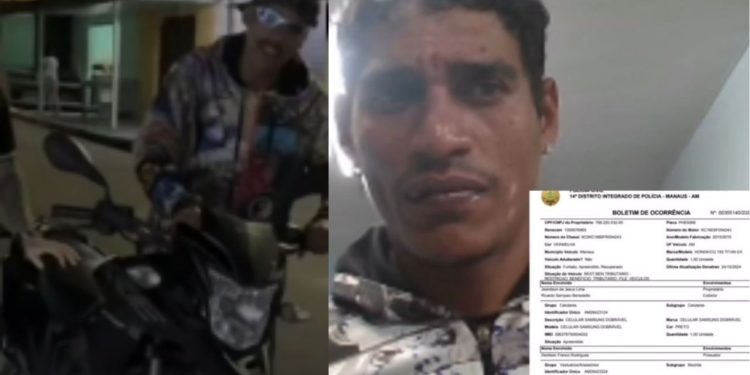 Vídeo: Influenciador Amaral Comédia é preso em flagrante por furt0 de moto em Manaus