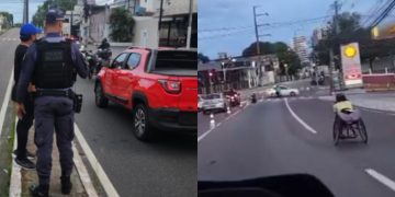 Motorista ignora agente de trânsito, atropela atleta cadeirante e tenta fugir em Manaus