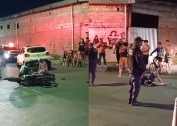 Moradores da área ouviram o barulho da batida e, ao se depararem com a cena, acionaram imediatamente o Samu. Foto: Reprodução