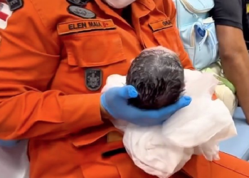 O nascimento inusitado mobilizou equipes do Corpo de Bombeiros Militar do Estado do Amazonas (CBMAM). Foto: Reprodução