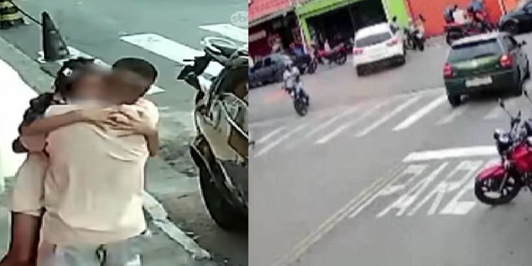 A menina escapou por centímetros do atropelamento que matou dois irmãos, de 5 e 10 anos, na tarde de sexta-feira (3), no bairro Canhema. Foto; Reprodução