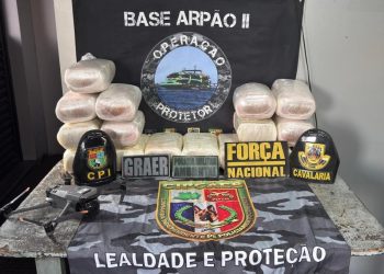 A droga estava oculta em caixas de papelão no interior de uma embarcação que realizava a rota entre Tefé e Manaus. Foto: Divulgação/PC-AM