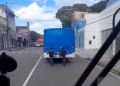 As imagens foram captadas por um condutor de outro coletivo que transitava pelo local. Foto: Reprodução