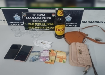 O flagrante aconteceu por volta das 23h45, durante patrulhamento ostensivo na rua Gilberto Mestrinho, bairro Liberdade. Foto: Reprodução